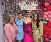 Terri Eagle, Morilee CEO, Madeline Gardner, creative director, and (far right) Surim Campos, vice president of Marketing, were on hand for the Morilee 70th Anniversary party.