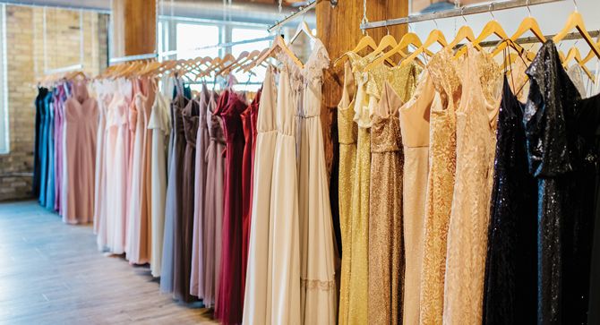 There are more than 250 bridesmaids dress styles in store for brides to choose from.
