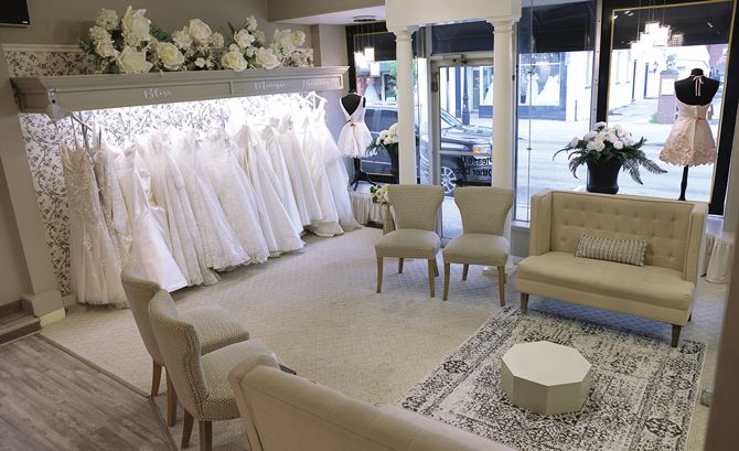 Bridal viewing area for appointments.