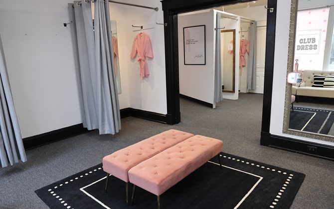 Prom dressing rooms.