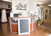 Blush Bridal and Formal in Bangor, Maine, displays all prom dresses in one room.
