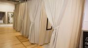 Fitting rooms for prom customers at Blush Bridal and Formal in Bangor, Maine.