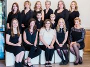 The Elegant Occasions staff (Top, L to R): Nichole Miller, Diane Carlson, JoAnn Grewe, Kim Koelemay, Heather LaCrosse, Kristy Luedtke; (Middle: Mason Wood, Anna Wood; (Seated L to R): Ashlyn Fellowes, Jackelyn Nelson, Greta Wood, Kara Lunde, Moriah Neumann; (Missing): Will Wood, Spencer Wood, Jean Frankel, Lori Ziegelbauer.