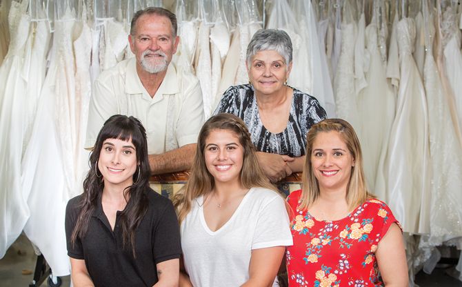 (Top): Owners Tom and Connie Linnert. (Bottom, L to R): Tom and Connie’s daughter, Ruthie Linnert, began working at Ferndales before the couple owned it; part-time receptionist Kika Martinez plays varsity softball at Foothill High School; Tom and Connie’s daughter, Emily Martinez (Kika’s mom), works as a part-time manager/consultant.