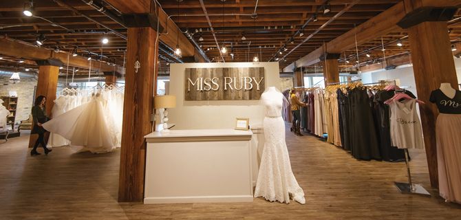 A look at the boutique upon entering the front door. Because Miss Ruby is located on the second floor in a loft space, it doesn’t have a typical store front.