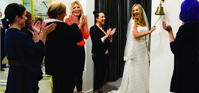 Melissa W.: The Dress She Said 'Yes' To. Ring that bell! Courtesy © W Network.