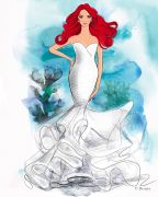 Ariel, a Disney princess, is part of the 16 gown Disney Fairy Tales Weddings collection from Allure Bridals