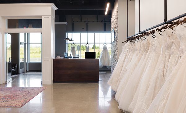 Inventory displays are limited as not to overwhelm brides.