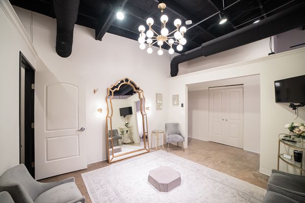 The boutique features spacious private bridal suites for every bride and her guests.