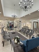 Expanded fitting areas accommodate brides and their guests.