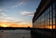 The view from the outside deck of Canoe Studios, the expanded space for One Fine Day Bridal Market s New York City October event.