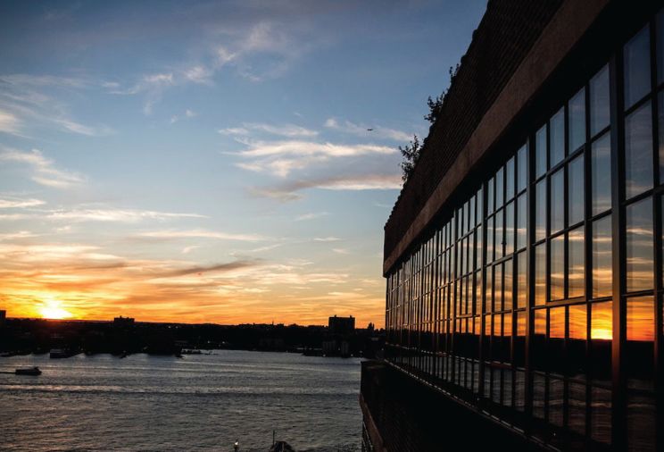 The view from the outside deck of Canoe Studios, the expanded space for One Fine Day Bridal Market's New York City October event.