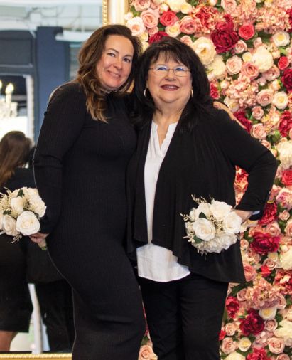 Stephani Hines, CEO, Janene's Bridal, and dress designer Janene Hines at their Alamada location