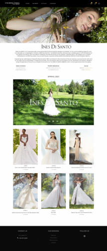 An example of what a designer’s page will look like on The Bridal Council's new site.
