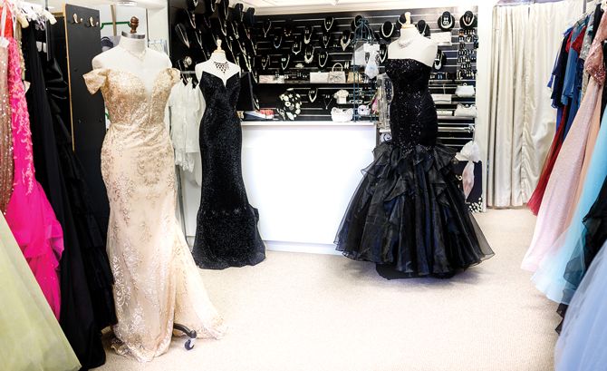 Every inch of wall space is utilized strategically to sell, and merchandise is accessible.