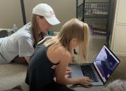 My niece, Emerson, and I playing Roblox last summer.