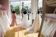 Many brides visit Fiori specifically after seeing the store’s windows.