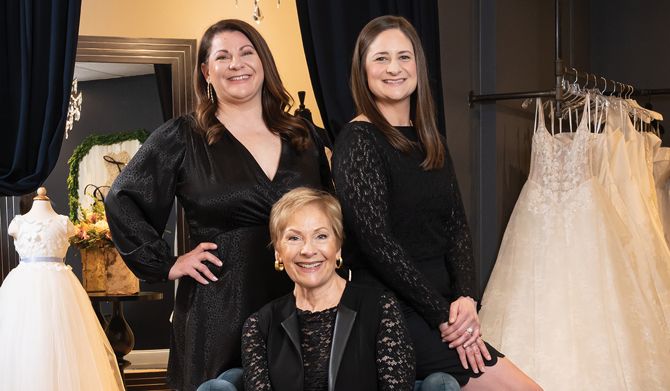 Owner Francesca Ripple (center) with daughters Kara Moro (L) and Victoria Hetzel (R).