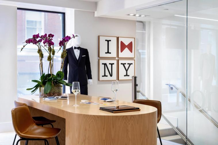 GenTux showroom within Kleinfeld is a dedicated space for formal wear options.