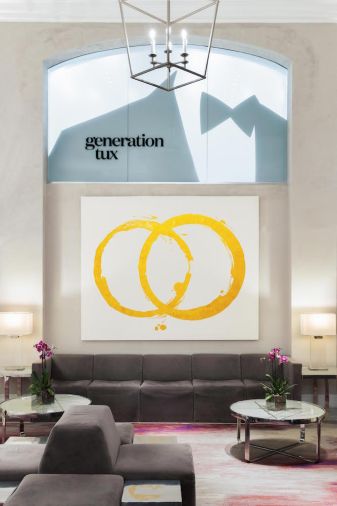 GenTux signage as displayed in Kleinfeld showroom.