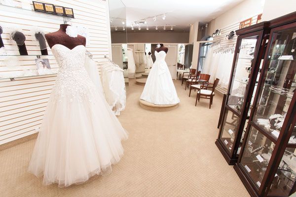The alterations and accessories department helps brides complete their wedding-day look. Photo credit: Topher Stevenson / J Thomas Photography