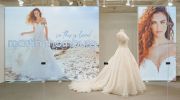 Martin Thornburg display at the Mon Cheri Bridals 
showroom.