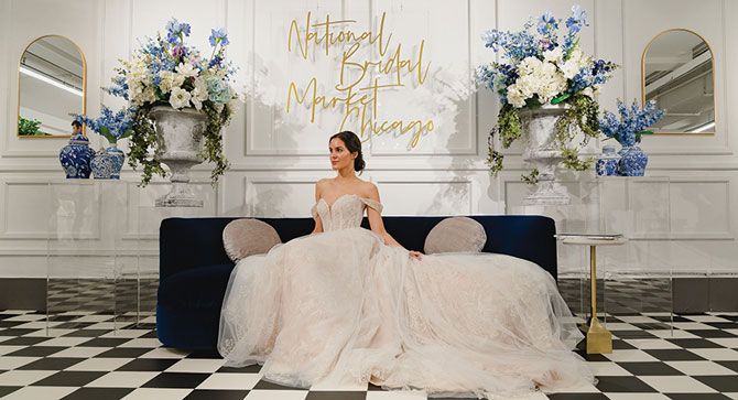 The National Bridal Market provided fully staged areas for use by designers and attendees.
