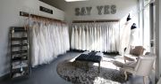 New Beginnings Bridal Studio in Puyallup, Wash., minimizes décor so all eyes will be on the bridal gowns. Photo credit: Angela Lyons Photography