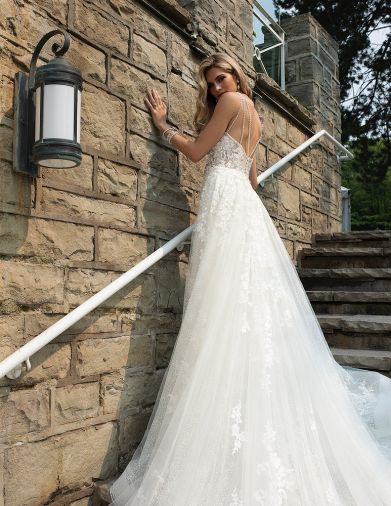 Romantic Bridals' 2022 Hearts Desire style 6015 epitomizes the company's new branding imagery