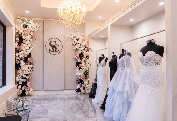 The “Say Yes” wall where brides officiate their special moment after finding their dresses.