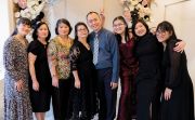 All of the family members that work together at Seng Couture. (L to R): Vathana Mok, Chanborey Seng, Sary Seng, Chamroen Seng, Sanh Truong, Liliana Truong, Illian Truong, Kannitha Mok