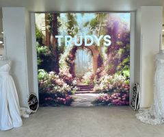 Memorable spaces add to the experience of shopping and purchasing a gown at Trudys.