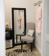 One of four spacious fitting rooms.
