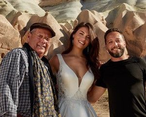 Eddy Kestenband, founder of bridal house Eddy K Italia, and Addy Kestenband, second generation, President Eddy Kestenband, founder of bridal house Eddy K Italia, and Addy Kestenband, second generation, President
