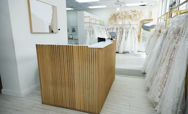 Brides of Florida's charming greeting area.